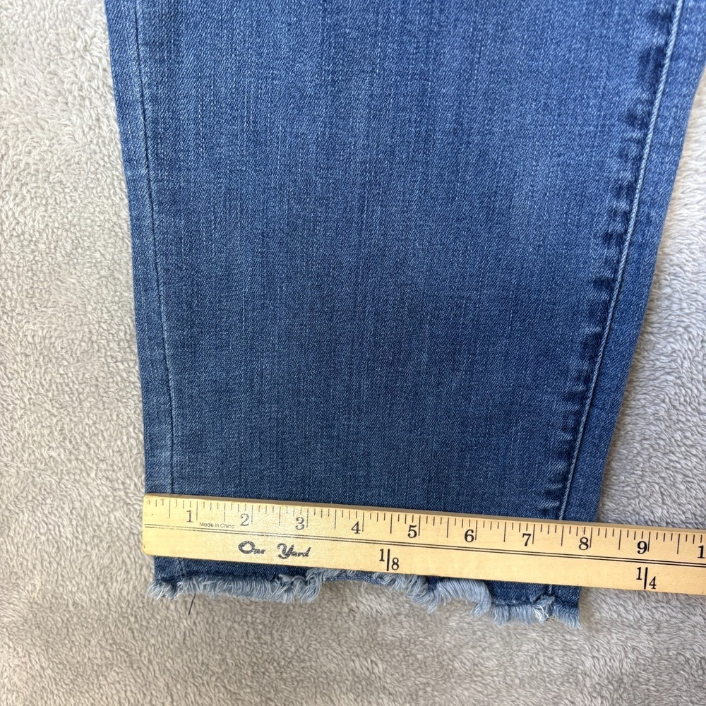 Judy Blue Jeans Womens 18W Plus Blue Boyfriend Fit Mid Rise Frayed Hem Dem - Picture 7 of 12